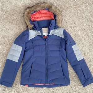 Roxy Girls Ski/Snowboard Jacket Pant Set Size XL/14 Dry Flight Indigo/Navy Blue